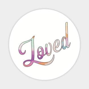 Loved Watercolor Textured Look Magnet